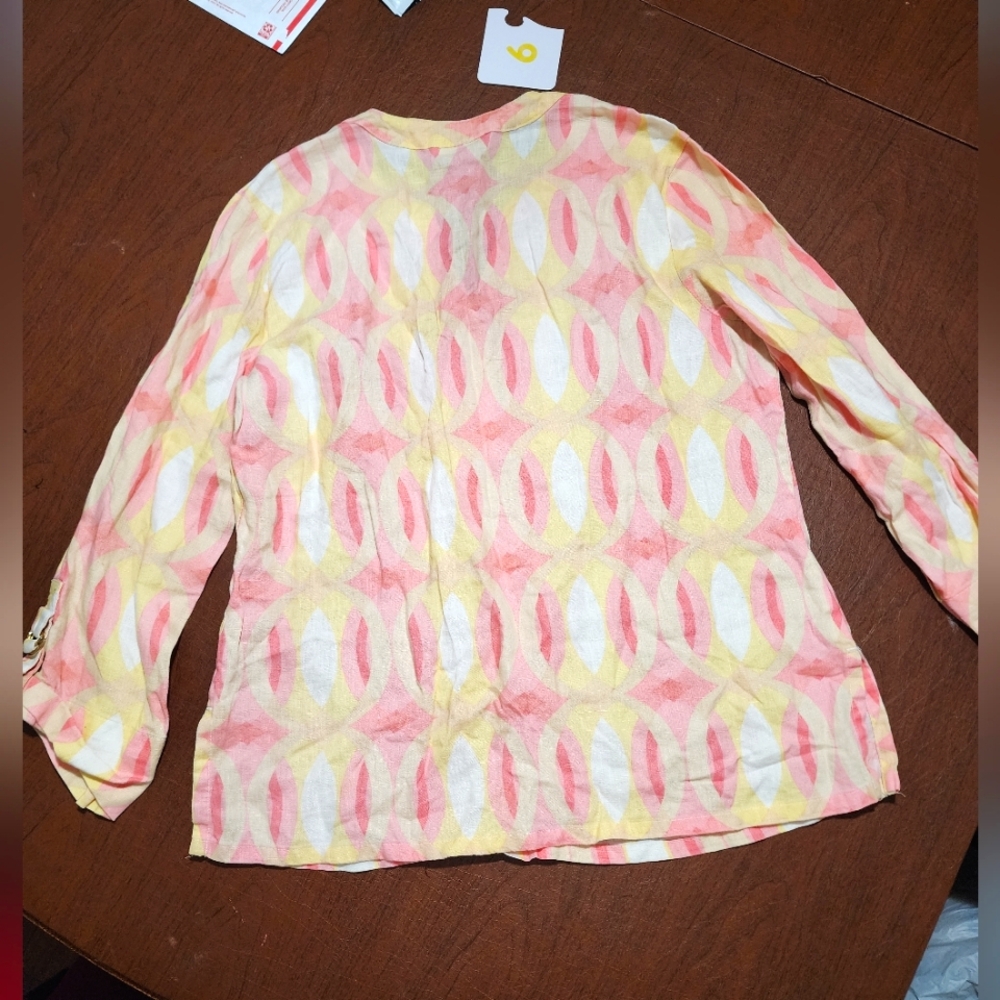 JM Collection Colorful Patterned Blouse - Picture 7 of 7